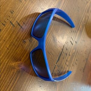 Blue Oakley Gascan Sunglasses with bag